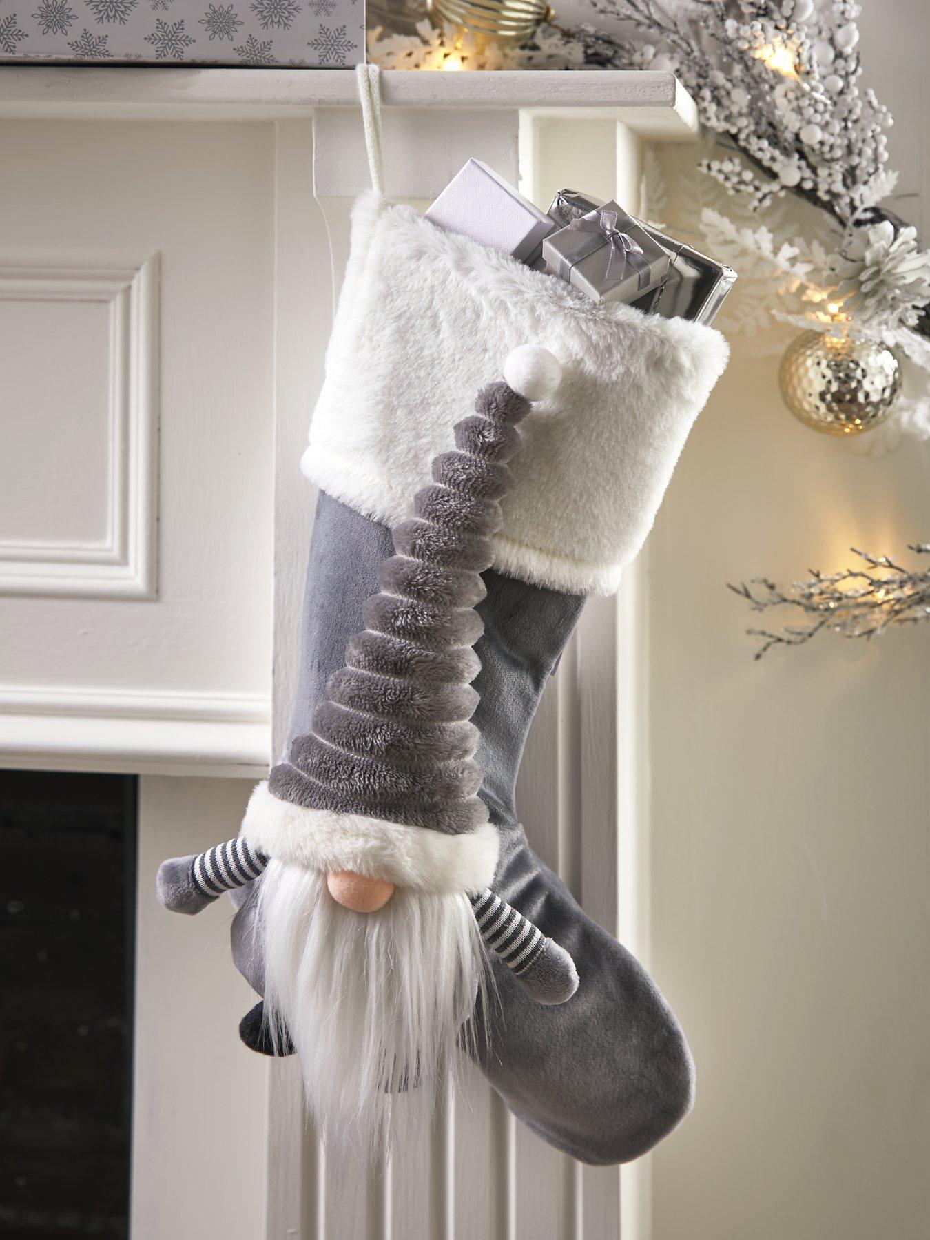 Product photograph of Three Kings Gonk Christmas Stocking - Grey from very.co.uk