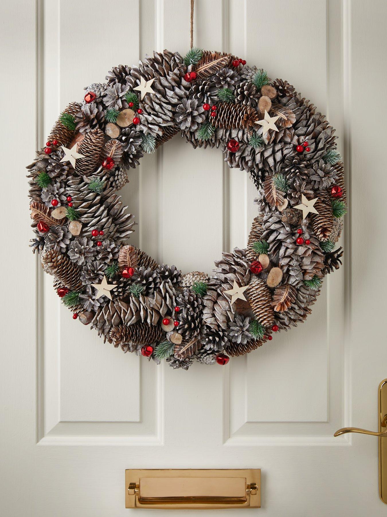 Product photograph of Three Kings 60 Cm Froststar Christmas Wreath from very.co.uk