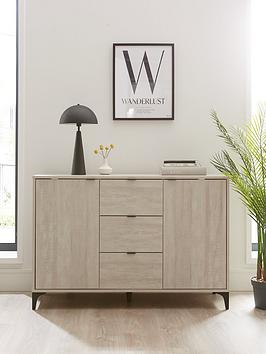 Product photograph of Very Home Wakefield Large Sideboard - Grey Oak from very.co.uk