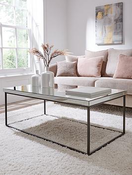 Product photograph of Very Home Anya Mirrored Coffee Table from very.co.uk