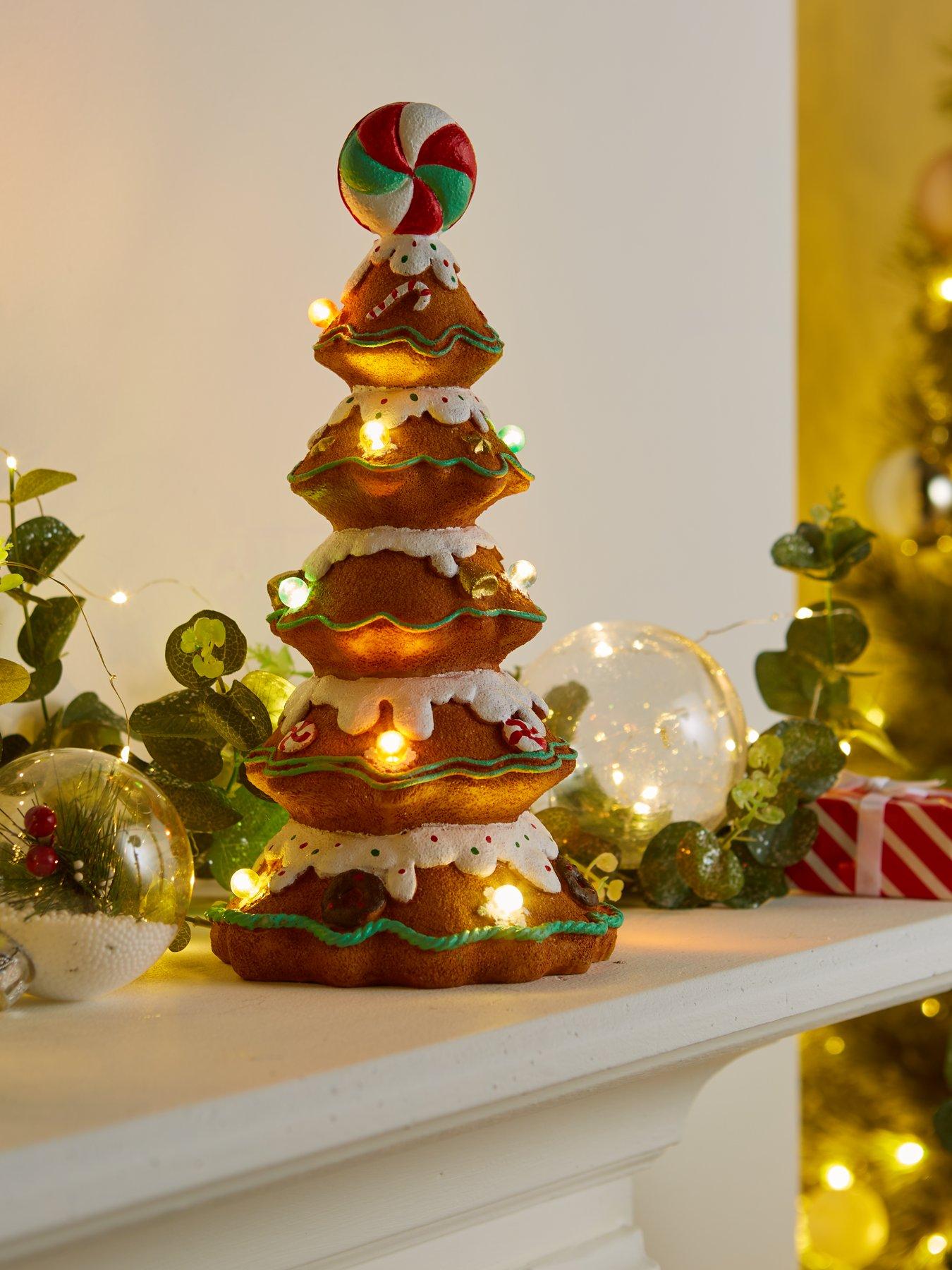 Product photograph of Very Home Led Gingerbread Tree Christmas Decoration from very.co.uk