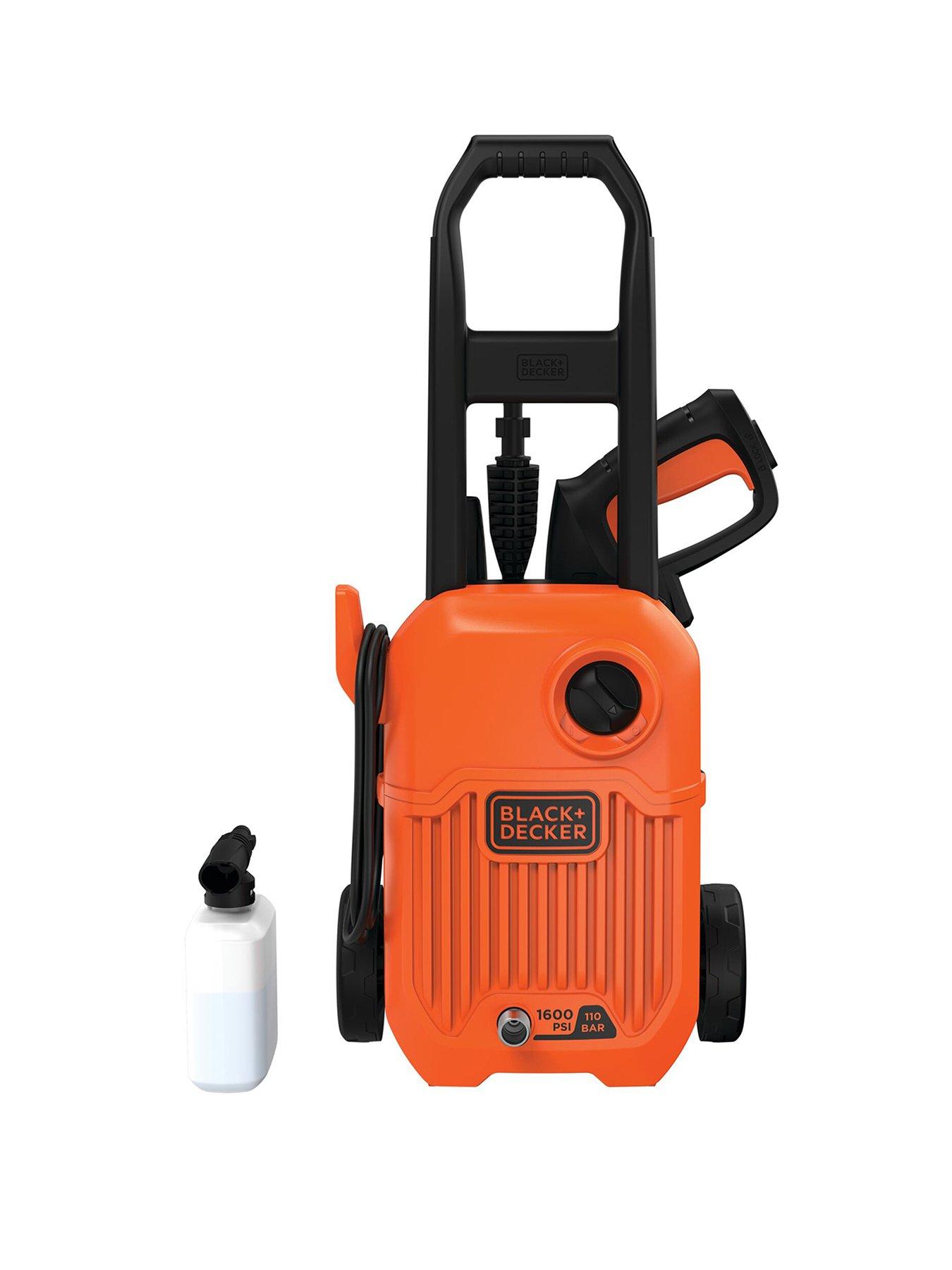 Product photograph of Black Decker Black Decker 1300w 110 Bar 1600 Psi Pressure Washer from very.co.uk