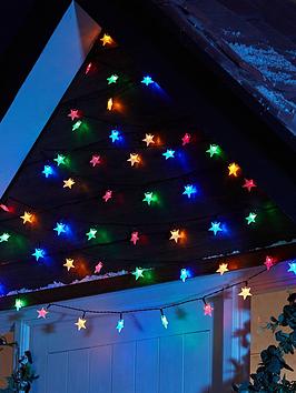 Product photograph of Very Home Battery Operated Multi Coloured Star Outdoor Christmas Lights With Multifunction from very.co.uk