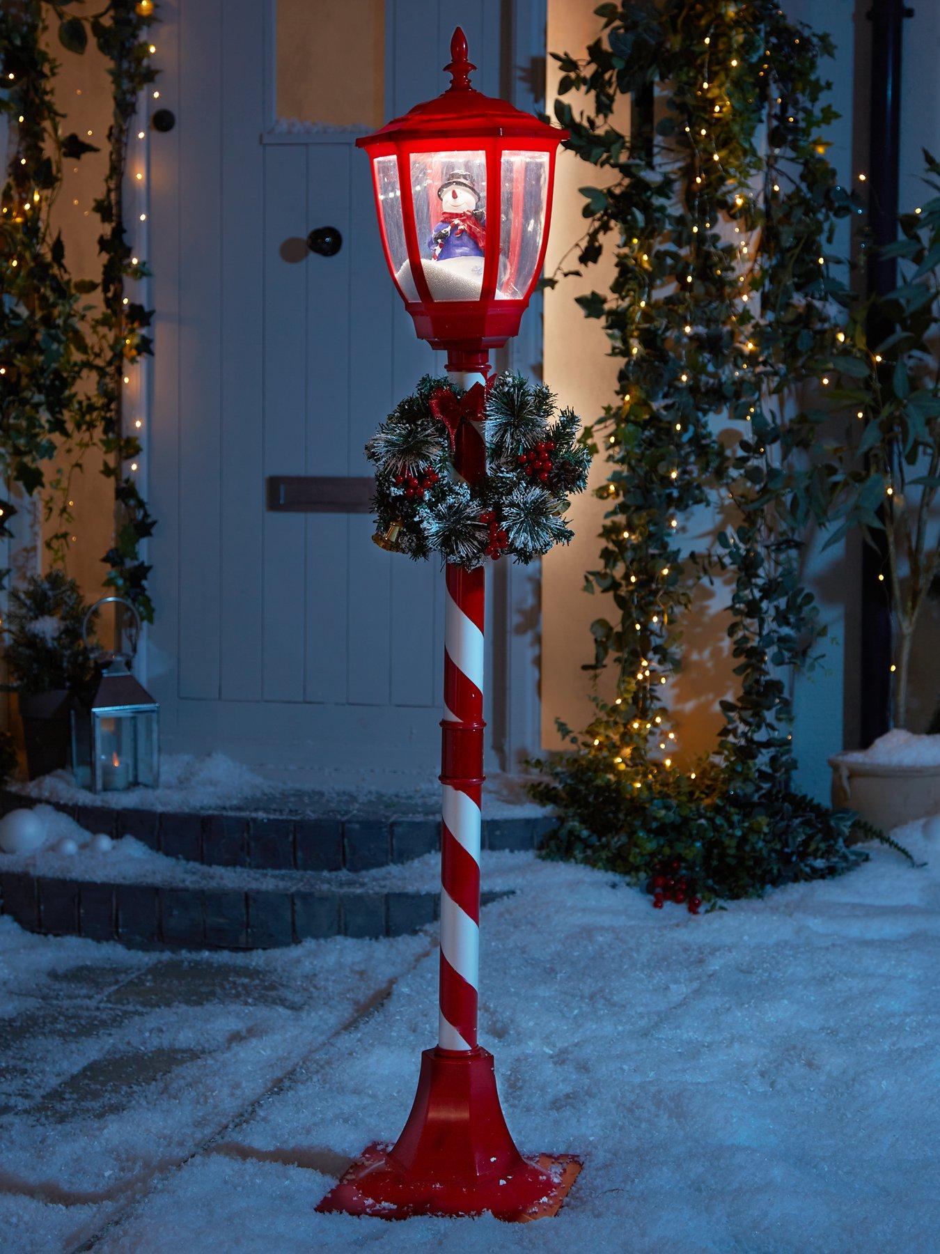undefined 5ft LED Snowing Street Lamp Outdoor Christmas Decoration