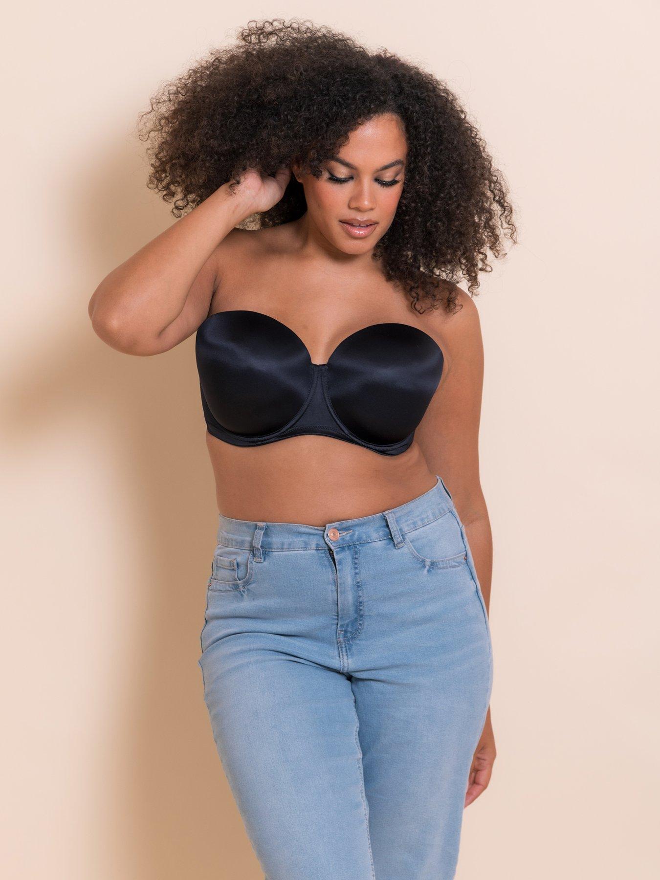 Image 1 of 6 of Curvy Kate Smoothie Strapless Moulded Bra - Black
