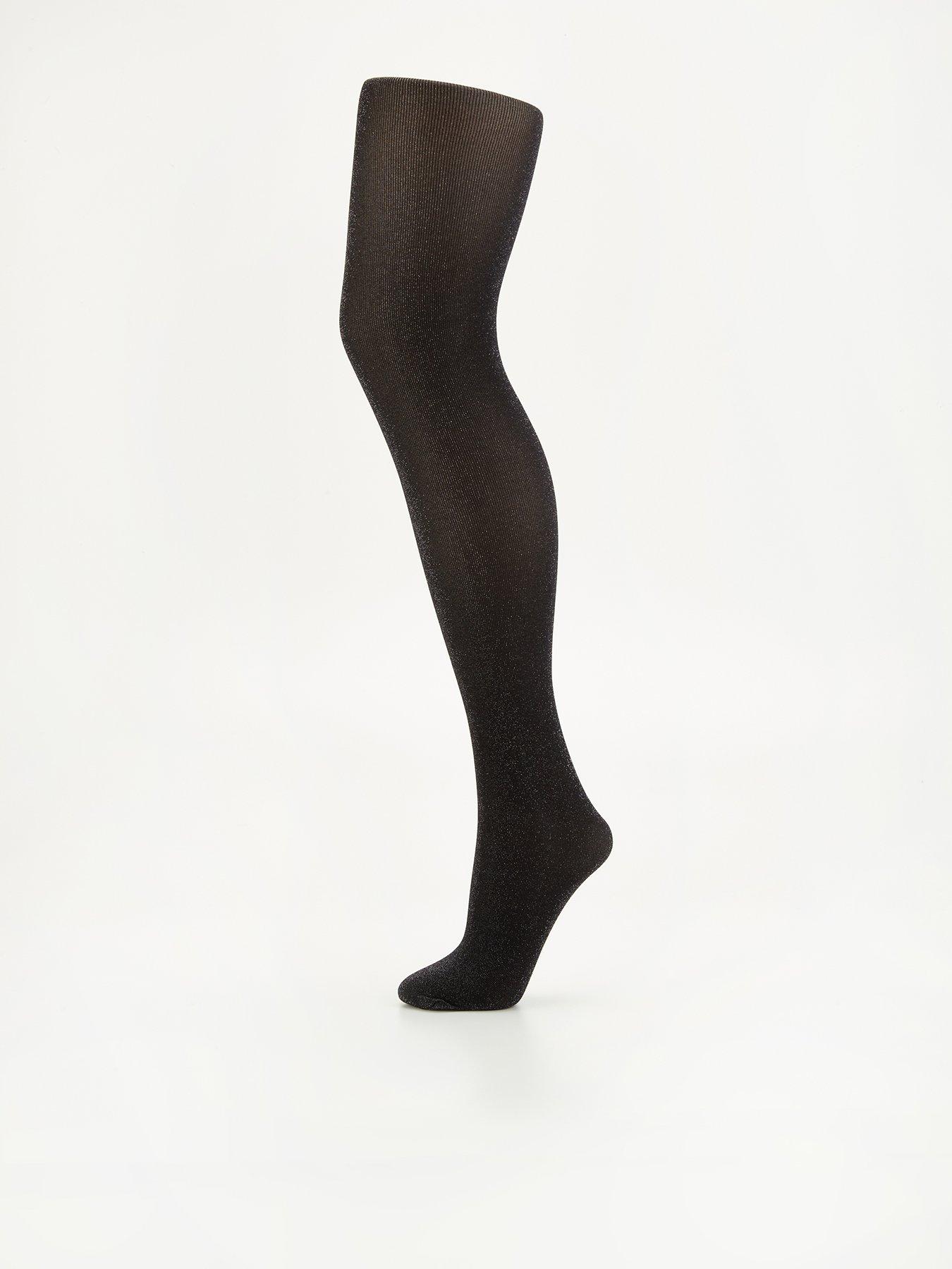 The Very Collection Metallic Tights - Black
