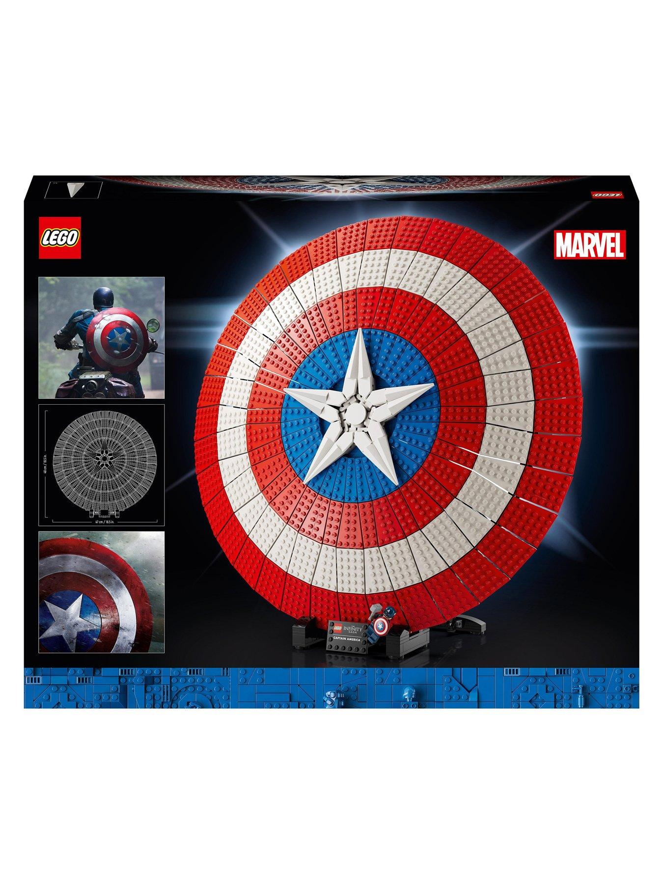  LEGO Marvel Avengers Super Heroes Minifigure - Captain America  (with Shield and Helmet) Limited Edition : Toys & Games