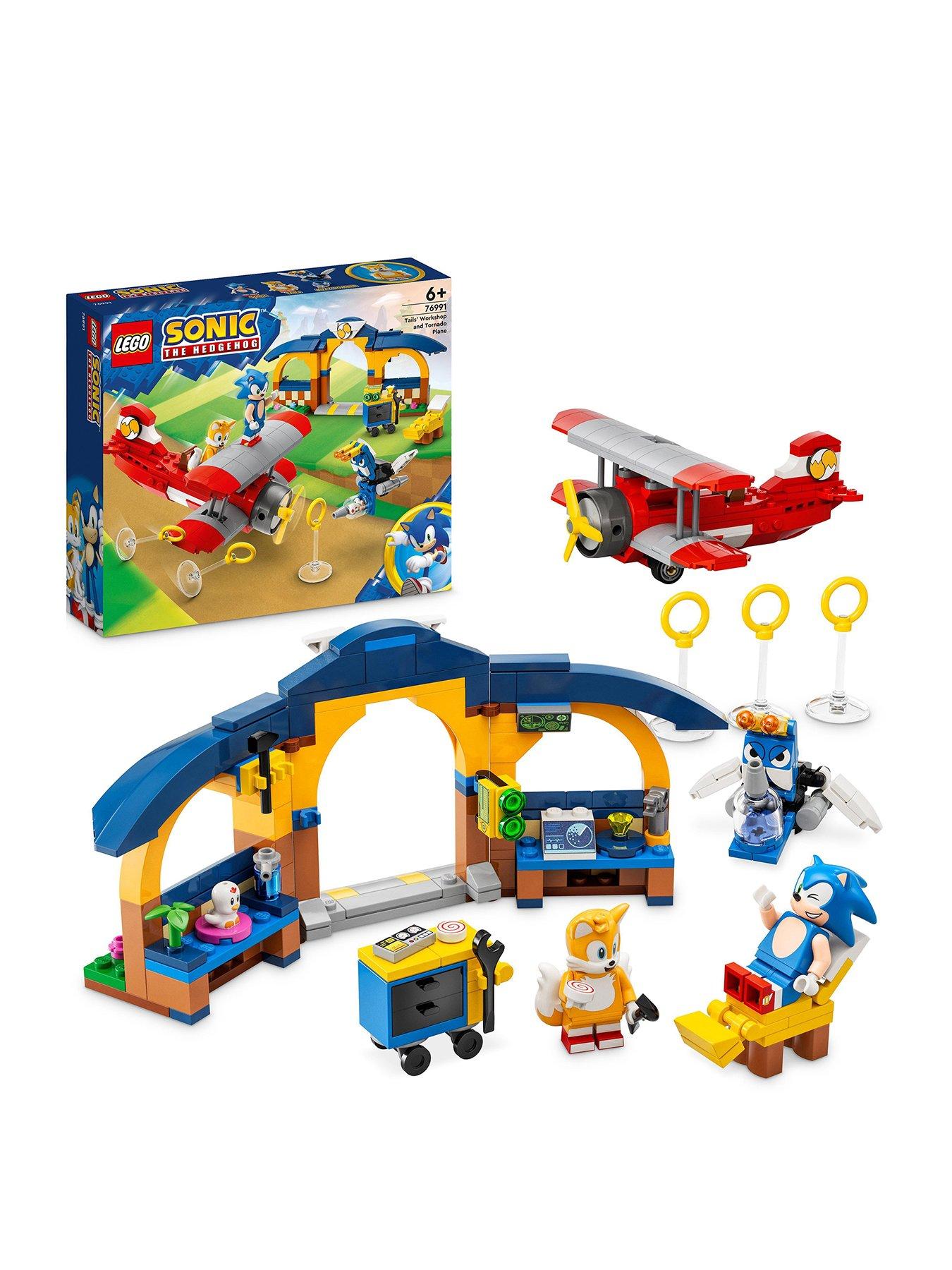  LEGO Sonic The Hedgehog Tails' Workshop and Tornado Plane 76991  Building Toy Set, Airplane Toy with 4 Sonic Figures and Accessories for  Creative Role Play, Gift for 6 Year Olds who