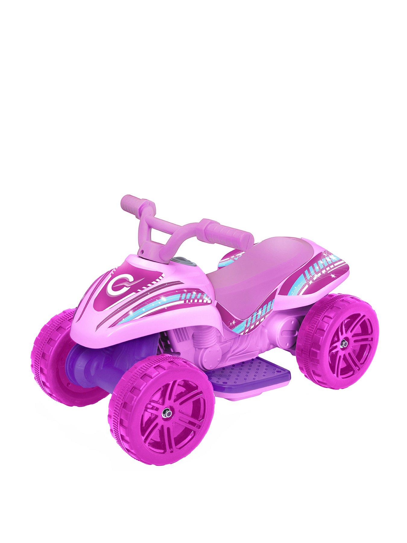 Pink racing quad 6v ride clearance on