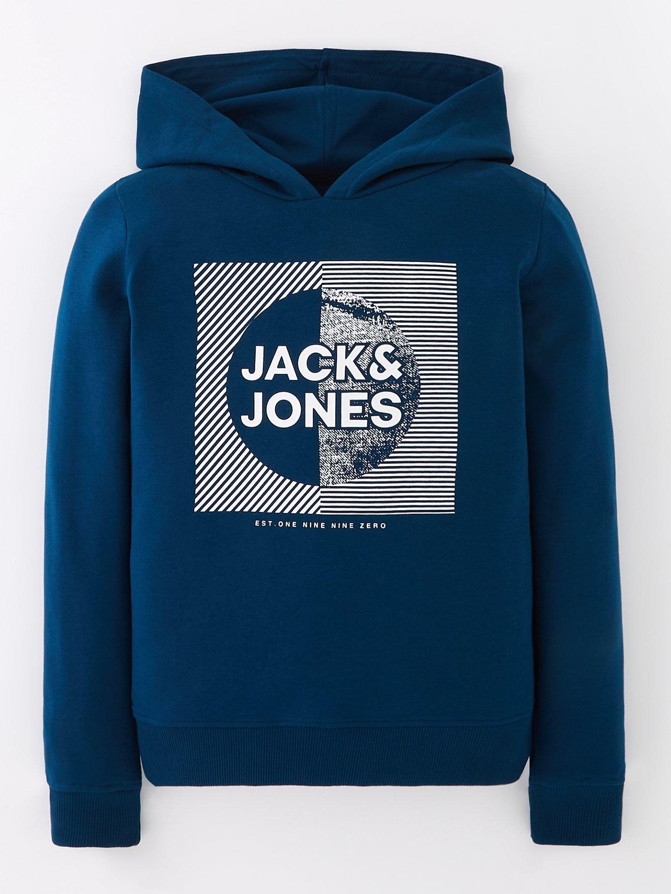 Jack & Jones Junior Boys Stein Sweat Hoody - Sailor Blue | very.co.uk