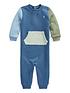  image of ralph-lauren-baby-colour-block-one-piece-coverall-romper-clancy-blue-multi