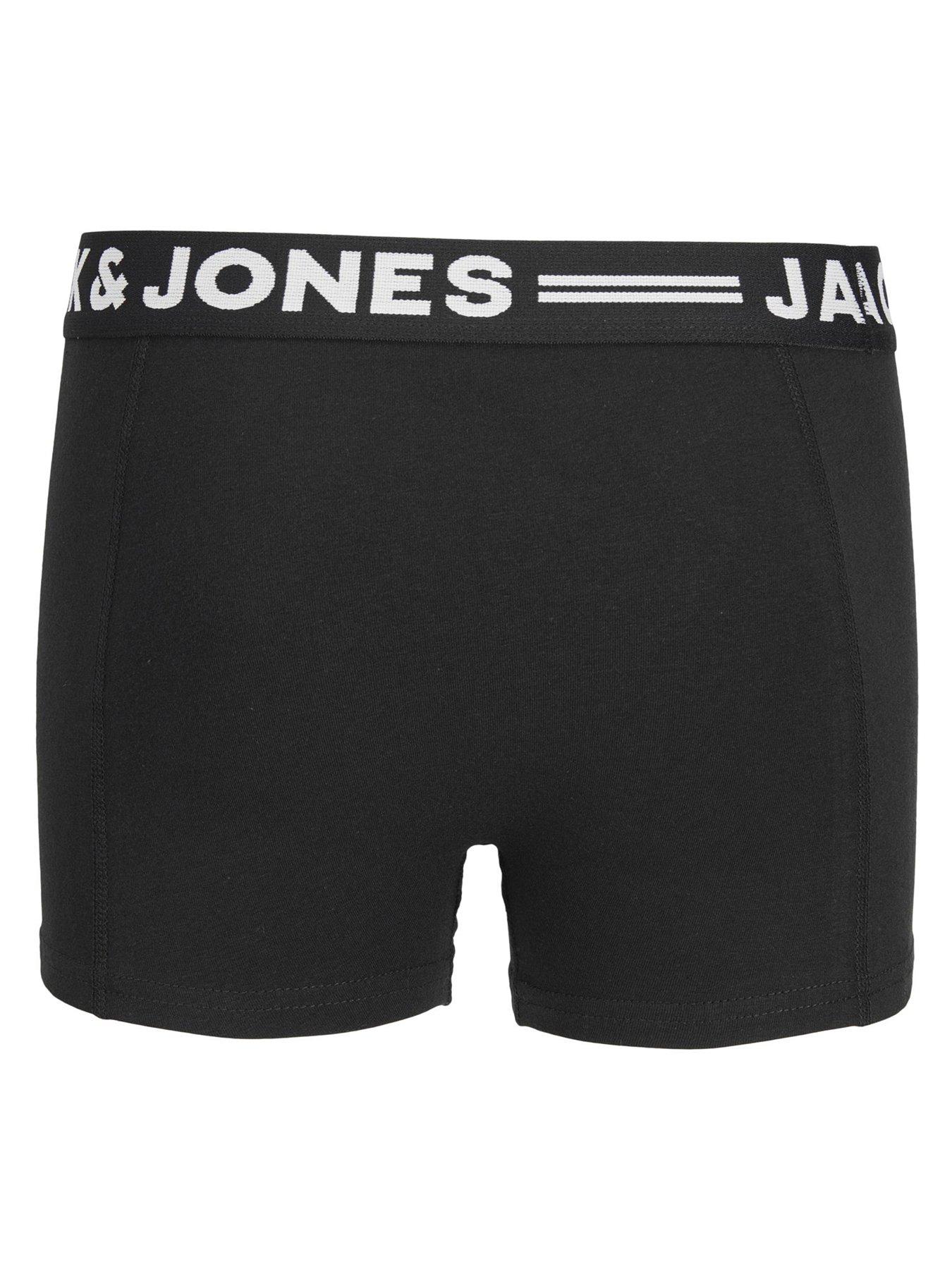 Image 2 of 2 of Jack & Jones Junior Boys Sense 3 Pack Trunks - Black