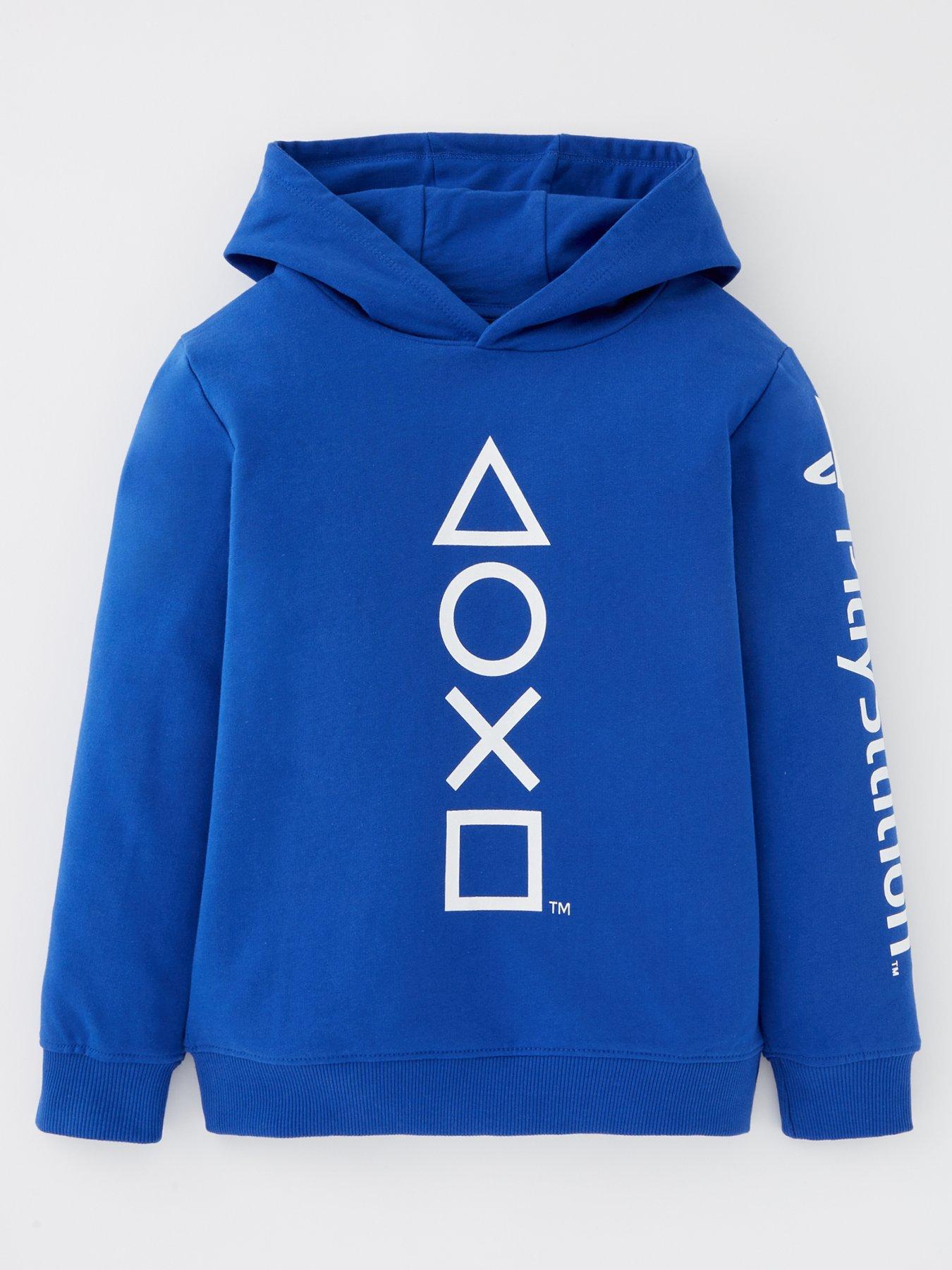 Playstation hoodie light blue sale