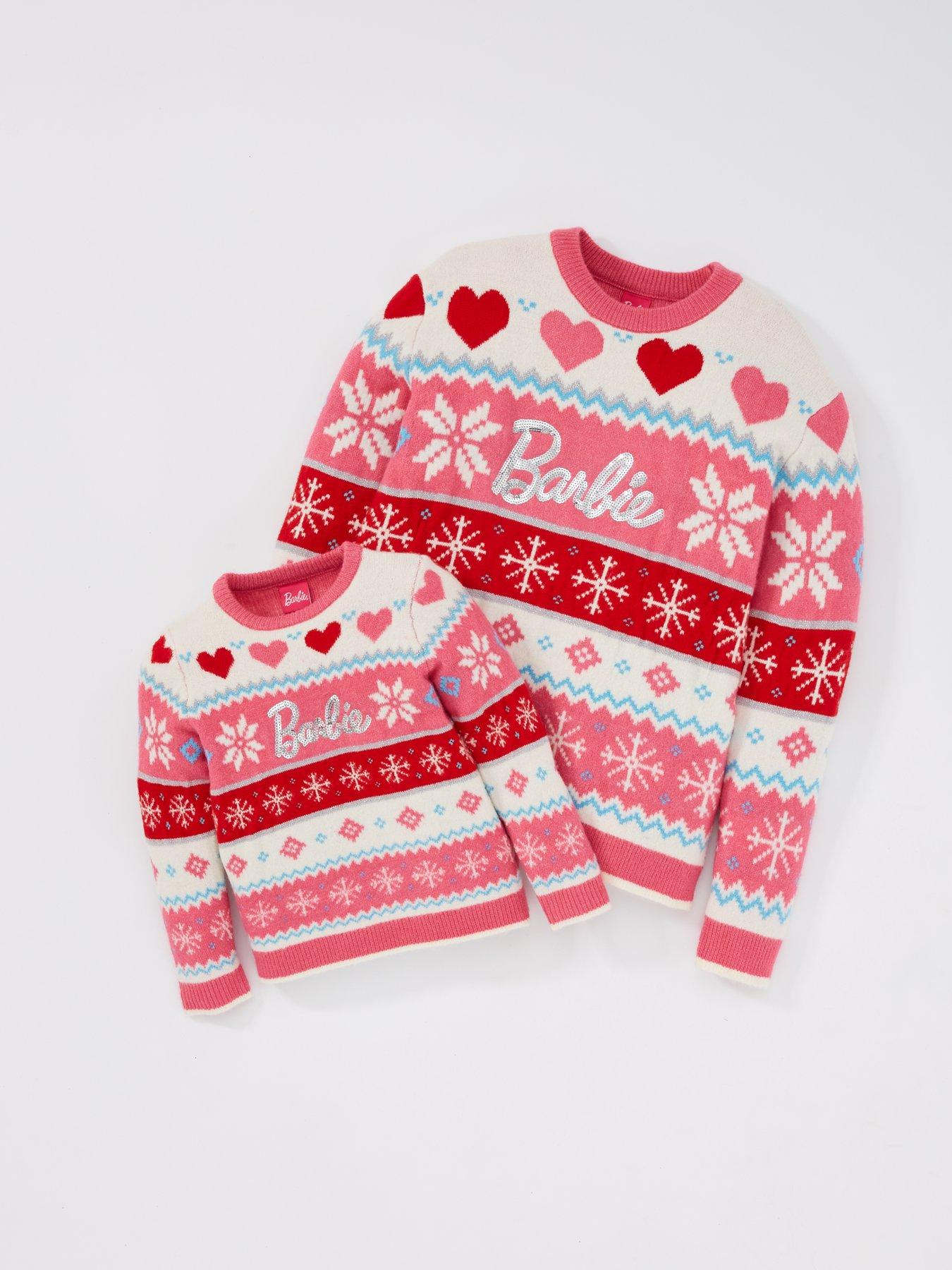 barbie-kids-barbie-mini-me-christmas-jumper-pink