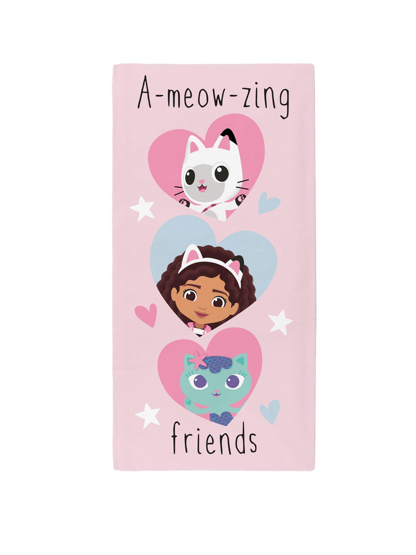 Product photograph of Gabby S Dollhouse A-meow-zing Friends Towel from very.co.uk