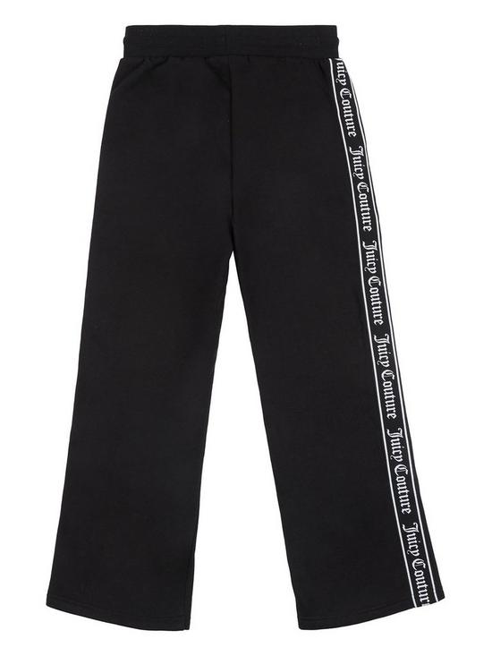 back image of juicy-couture-girls-tape-wide-leg-joggers-black