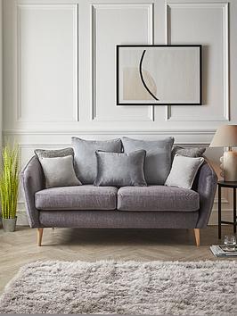 Product photograph of Very Home Lisa Fabric 2 Seater Scatterback Sofa - Grey - Fsc Reg Certified from very.co.uk
