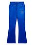  image of juicy-couture-girls-diamante-velour-bootcut-joggers-surf-the-web-blue