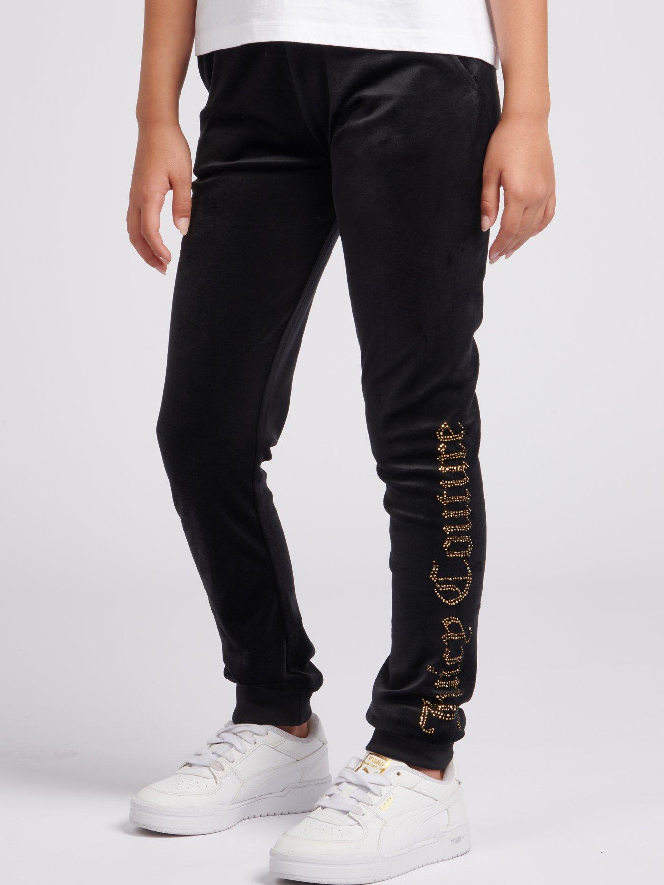 Girls' Joggers Black Slim