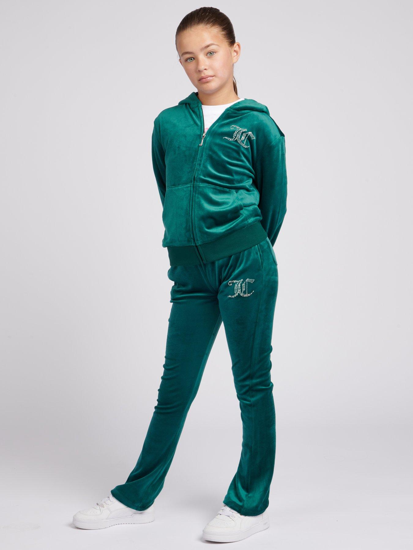 Girls best sale velour joggers