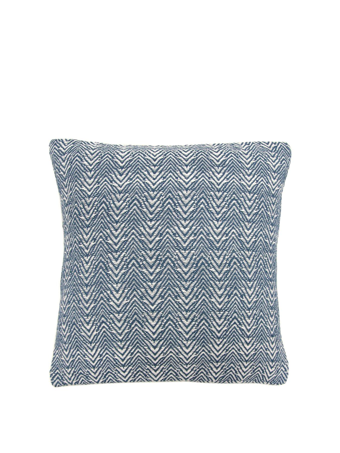 Image 1 of 3 of Appletree Herringbone Cushion Blue