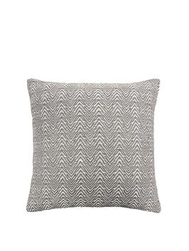 Product photograph of Appletree Herringbone Cushion Silver from very.co.uk
