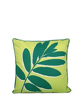 Product photograph of Fusion Leaf Outdoor Cushion Green from very.co.uk