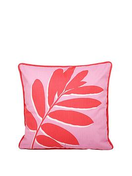 Product photograph of Fusion Leaf Outdoor Cushion Pink from very.co.uk