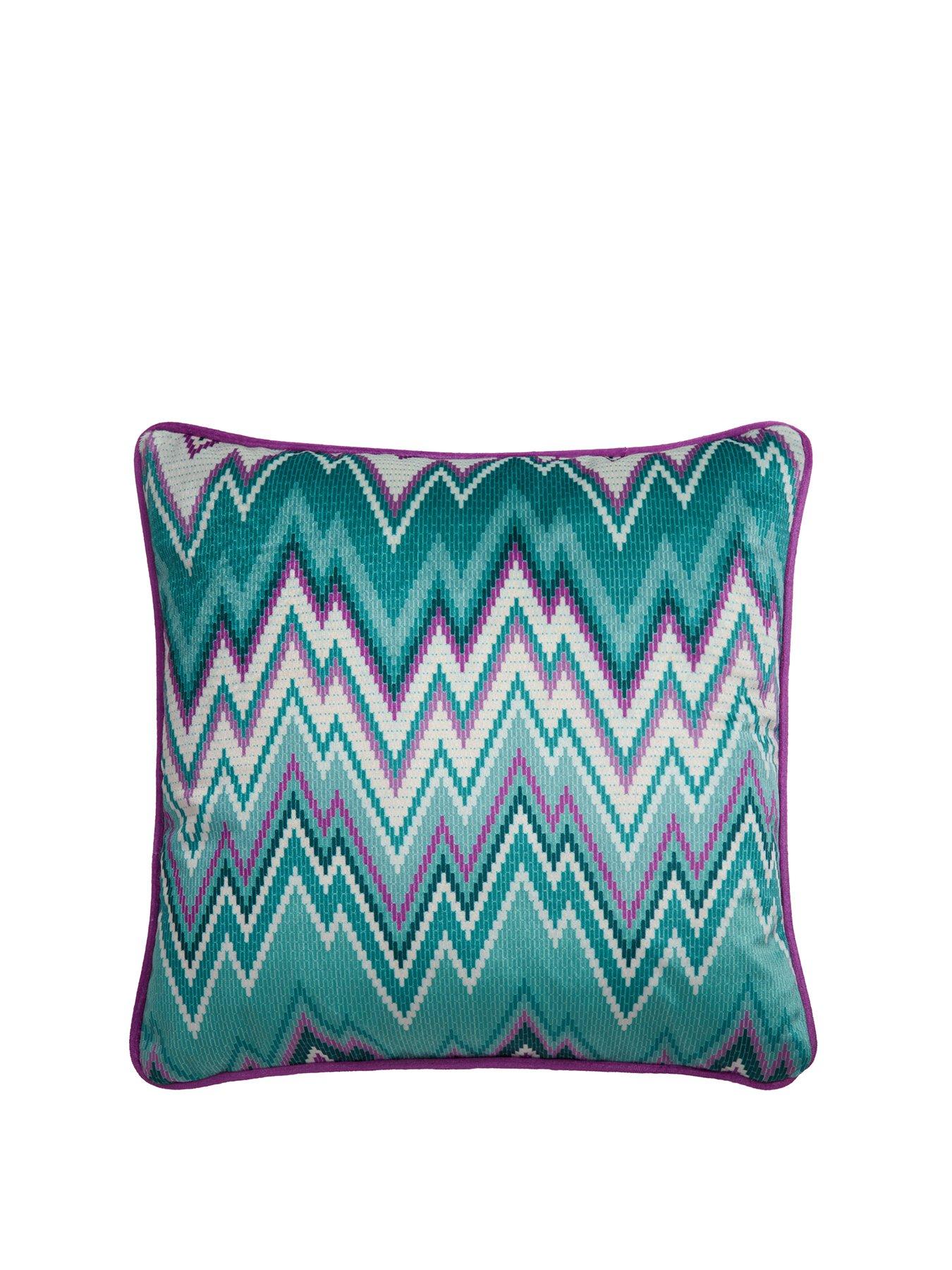 Product photograph of Laurence Llewelyn-bowen Pants On Fire Cushion - Blue from very.co.uk