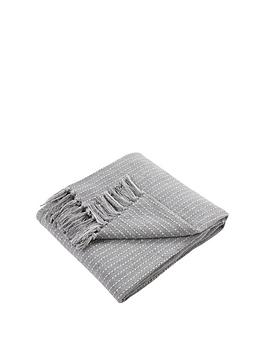 Product photograph of Drift Home Quinn Throw In Grey from very.co.uk