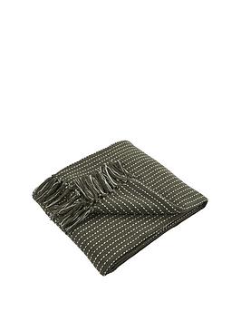 Product photograph of Drift Home Quinn Throw In Khaki from very.co.uk