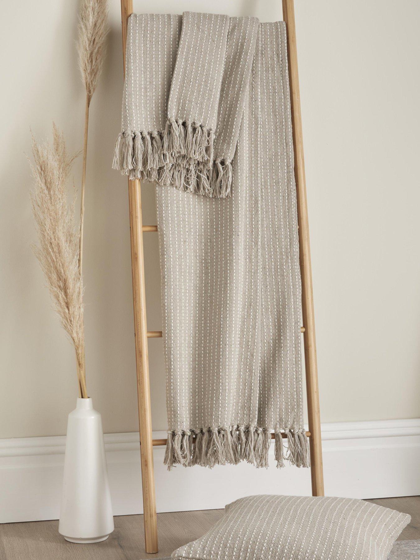 Product photograph of Drift Home Quinn Throw In Natural from very.co.uk