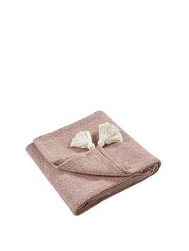 Product photograph of Appletree Kaidon Throw Blush from very.co.uk
