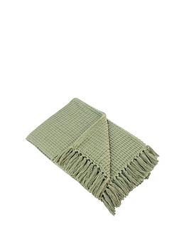 Product photograph of Appletree Bruges Khaki Throw from very.co.uk