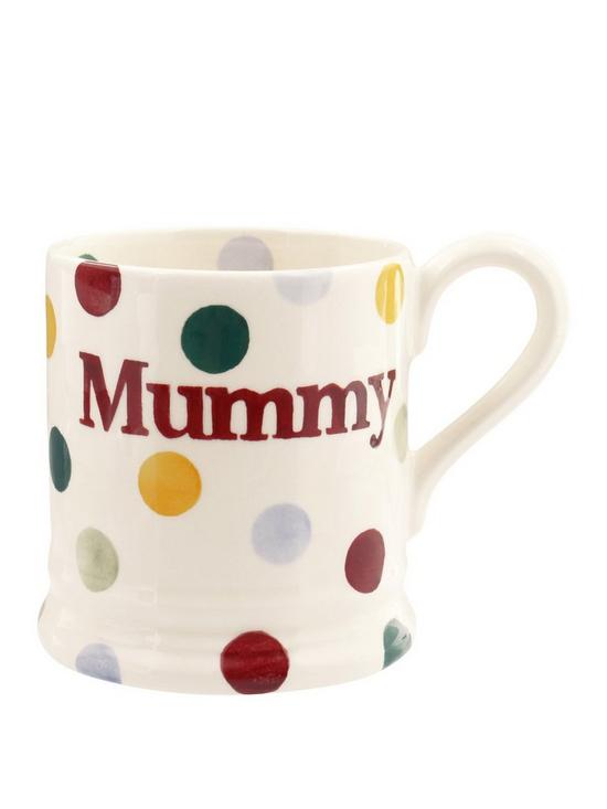 front image of emma-bridgewater-polka-dot-mummy-12-pint-mug