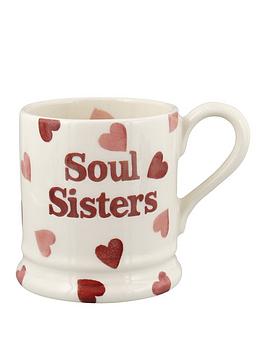 Product photograph of Emma Bridgewater Pink Hearts Soul Sisters 1 2 Pint Mug from very.co.uk