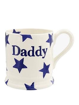 Product photograph of Emma Bridgewater Blue Star Daddy 1 2 Pint Mug from very.co.uk