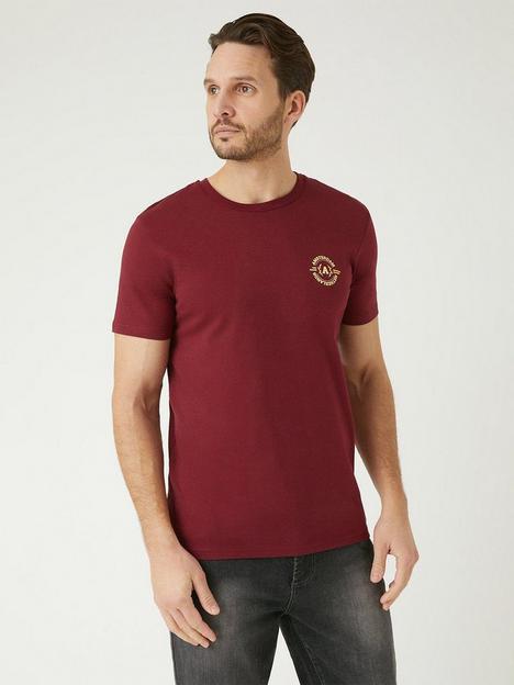 burton-menswear-london-short-sleeve-t-shirt-burgundynbsp