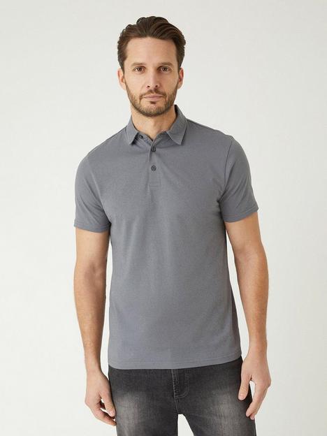burton-menswear-london-short-sleeve-mercerised-cotton-polo-shirt-greynbsp