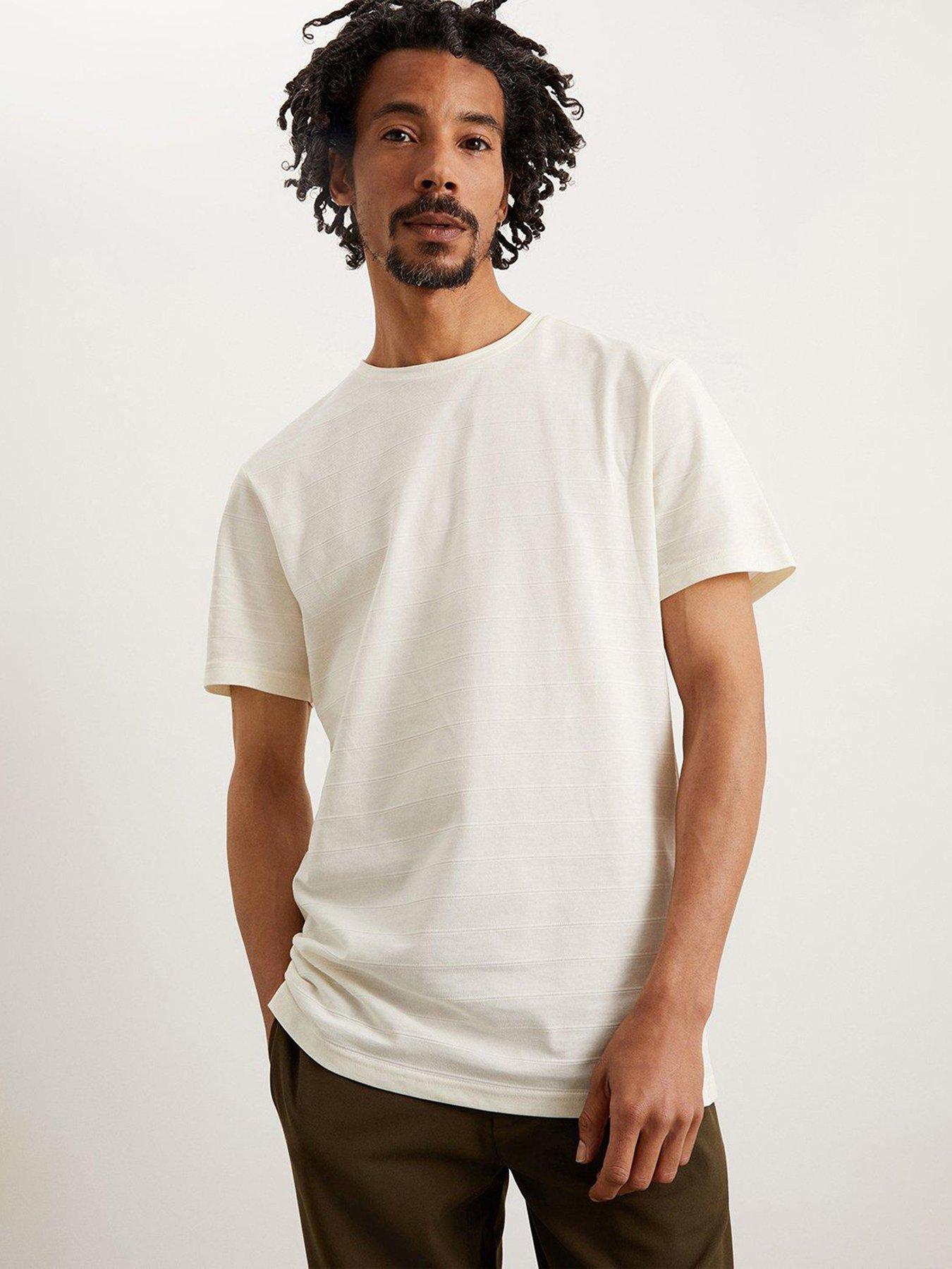 Burton Menswear London Short Sleeve Pique Striped T Shirt |