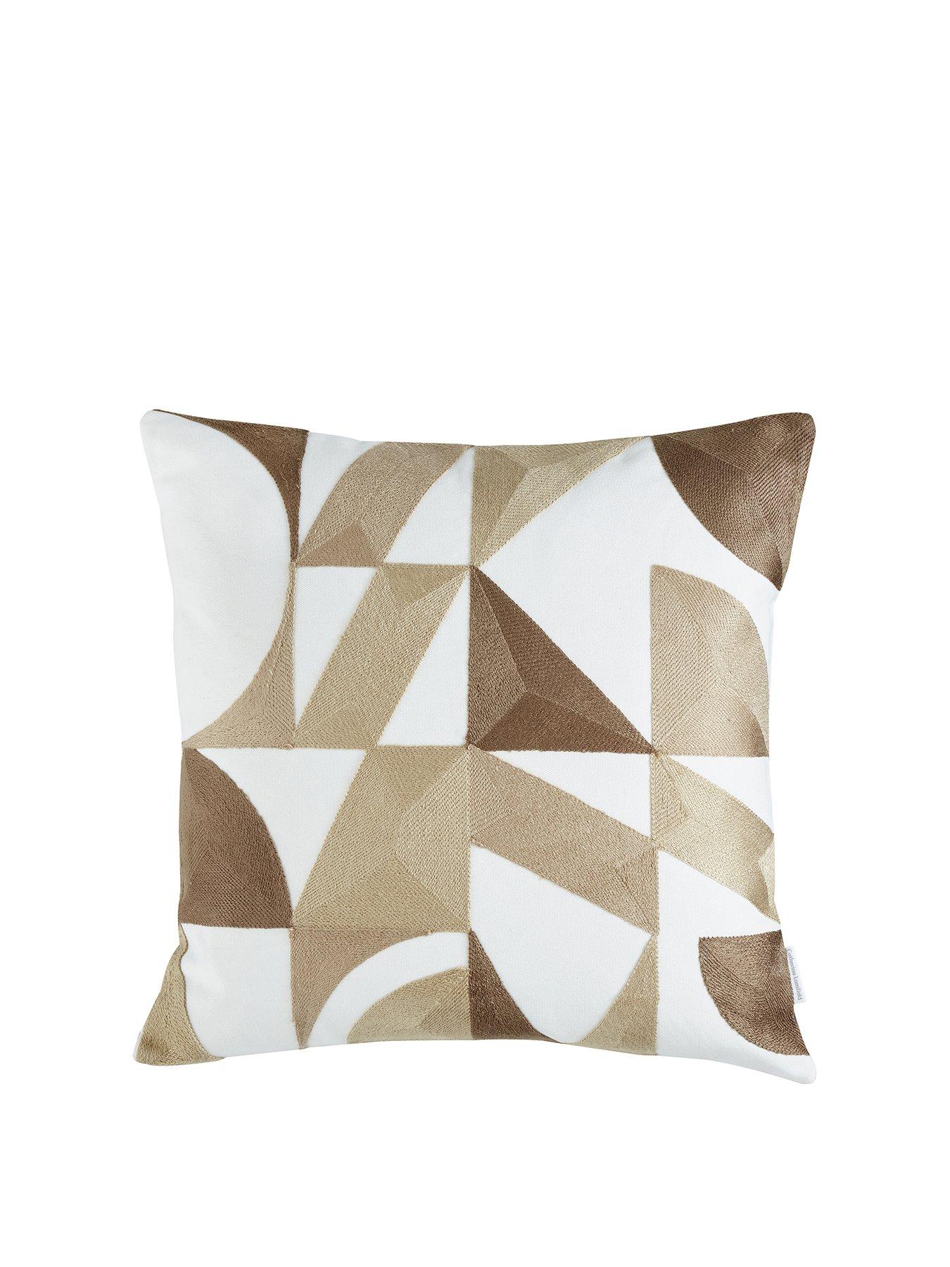 Product photograph of Catherine Lansfield Graphic Geo Cushion from very.co.uk