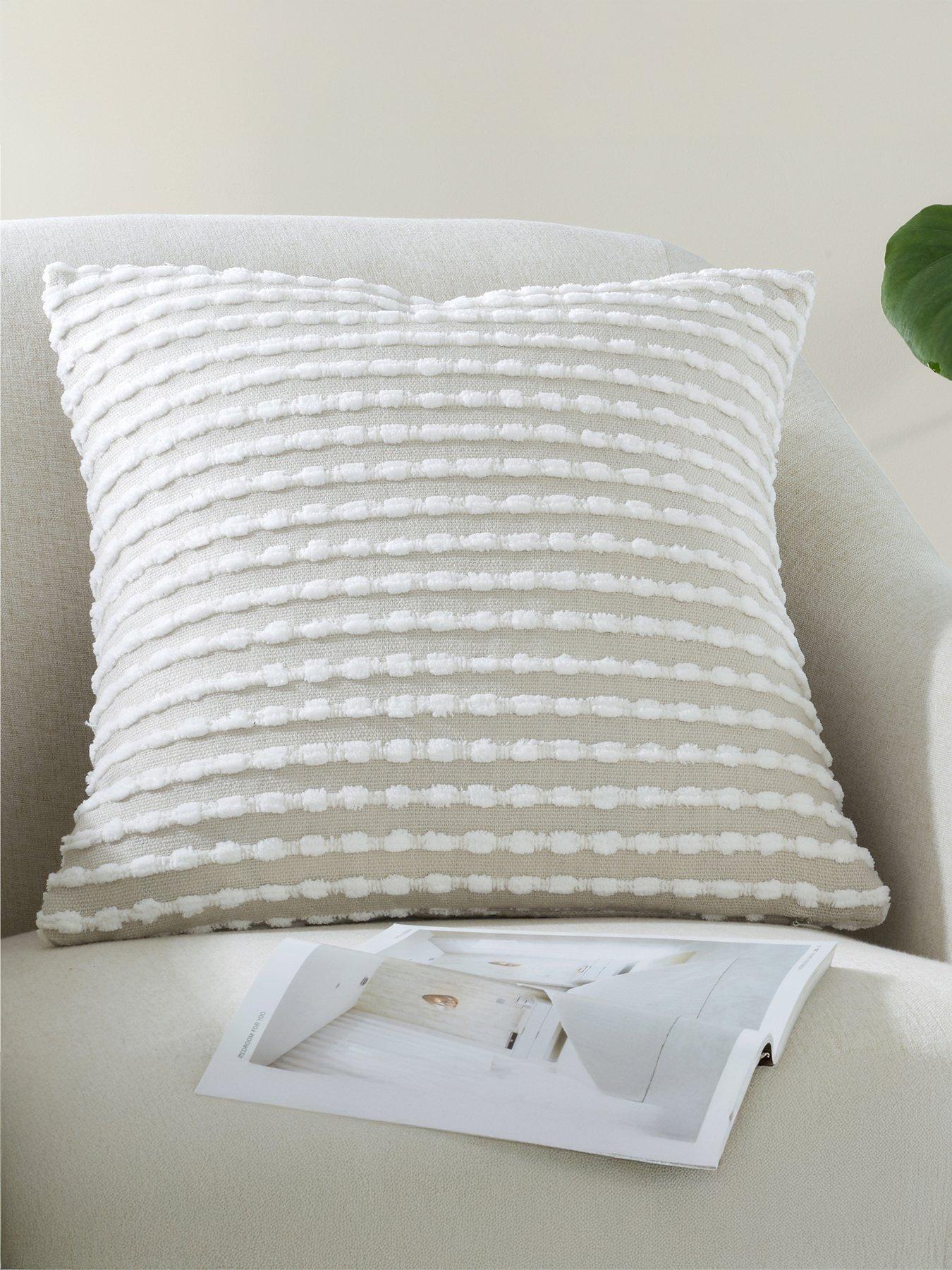 Catherine Lansfield Stab Stitch Cushion- 43x43cm