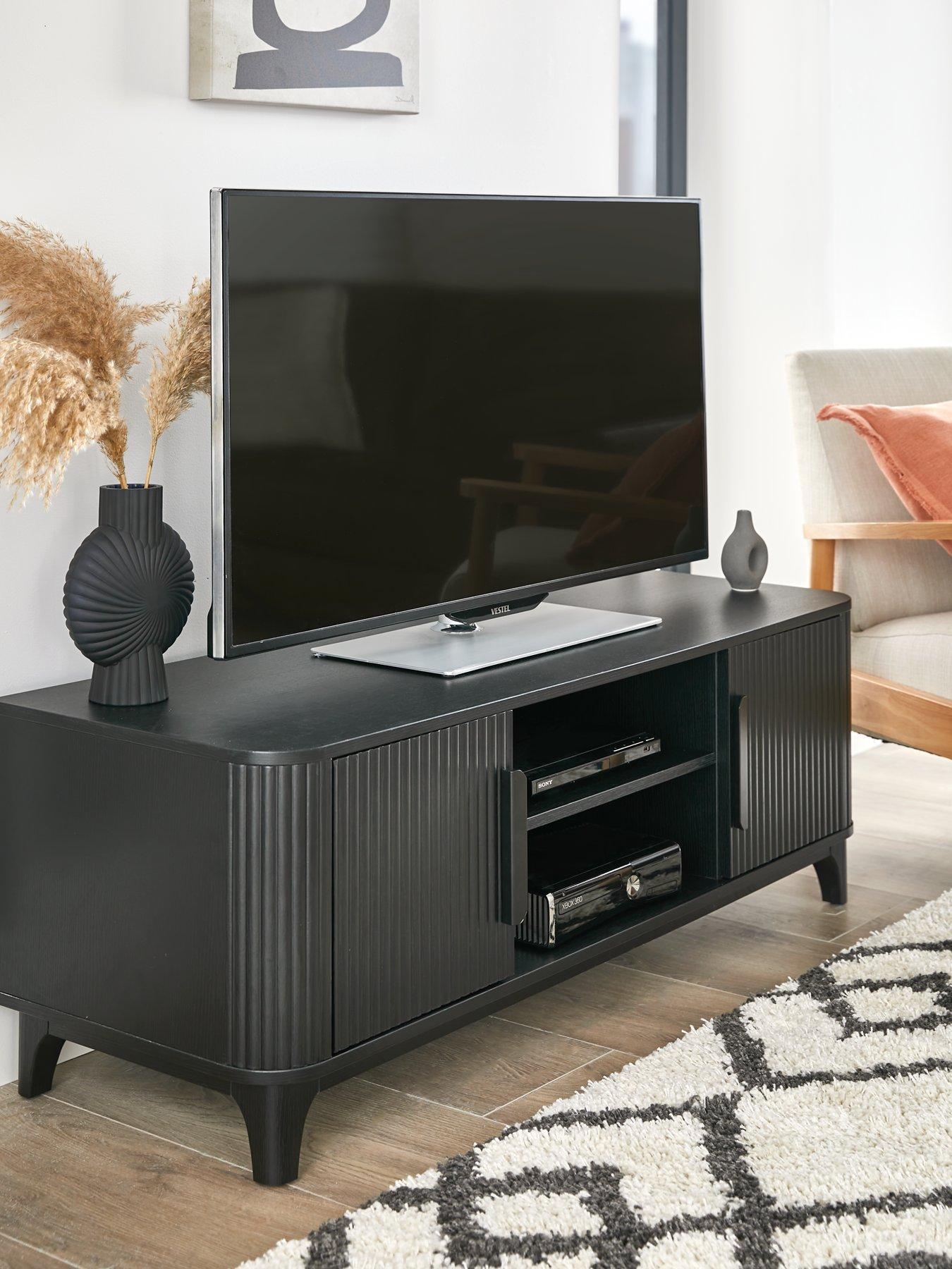 Product photograph of Very Home Carina Tv Unit - Fits Up To 50 Inch Tv - Black from very.co.uk