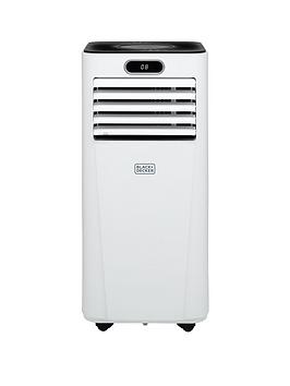 Product photograph of Black Decker 5000 Btu Portable 3-in-1 Smart Air Conditioner Dehumidifier Cooling Fan With Sleep Mode Remote Control White 560w Bxac40023gb from very.co.uk