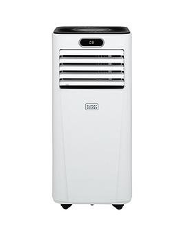 Product photograph of Black Decker 7000 Btu Portable 3-in-1 Smart Air Conditioner Dehumidifier Cooling Fan With Sleep Mode Remote Control White 780w Bxac40024gb from very.co.uk