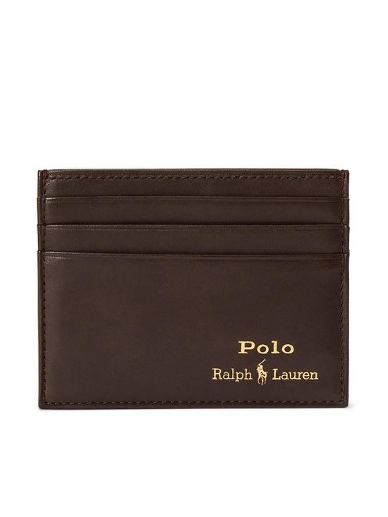 front image of polo-ralph-lauren-gld-fl-cc-card-holder-brown