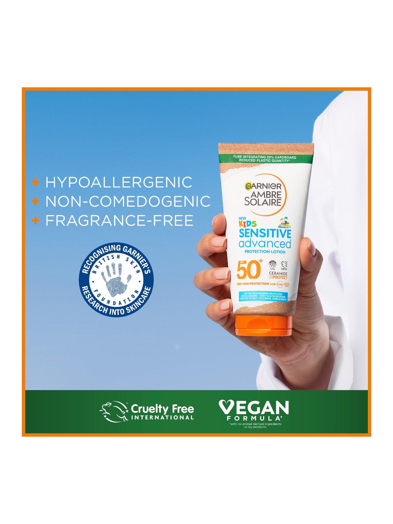 Image 4 of 5 of Garnier Ambre Solaire SPF 50+ Sensitive Advanced Kids Hypoallergenic Sun Cream Lotion 175ml