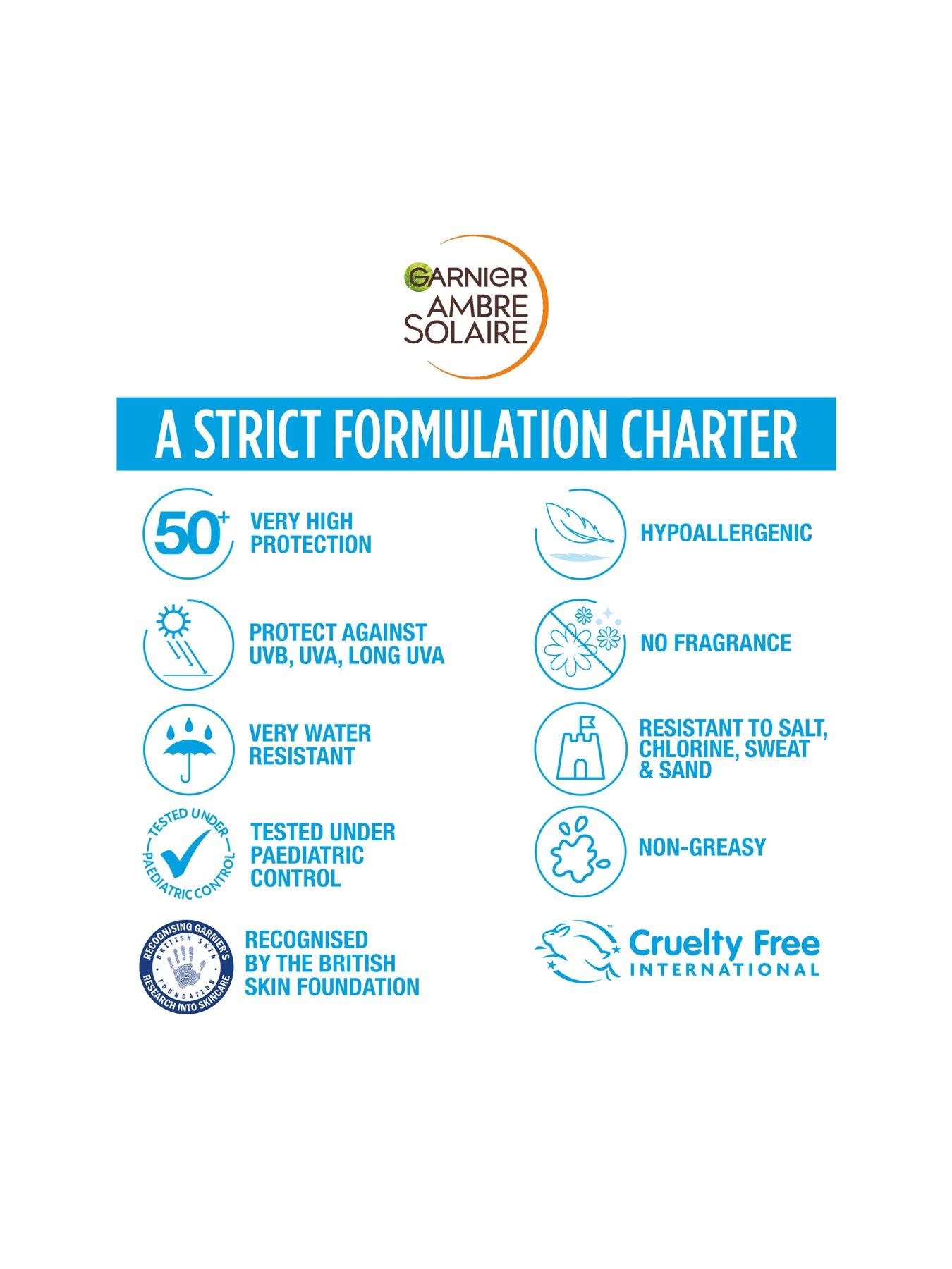 Image 5 of 5 of Garnier Ambre Solaire SPF 50+ Sensitive Advanced Kids Hypoallergenic Sun Cream Lotion 175ml