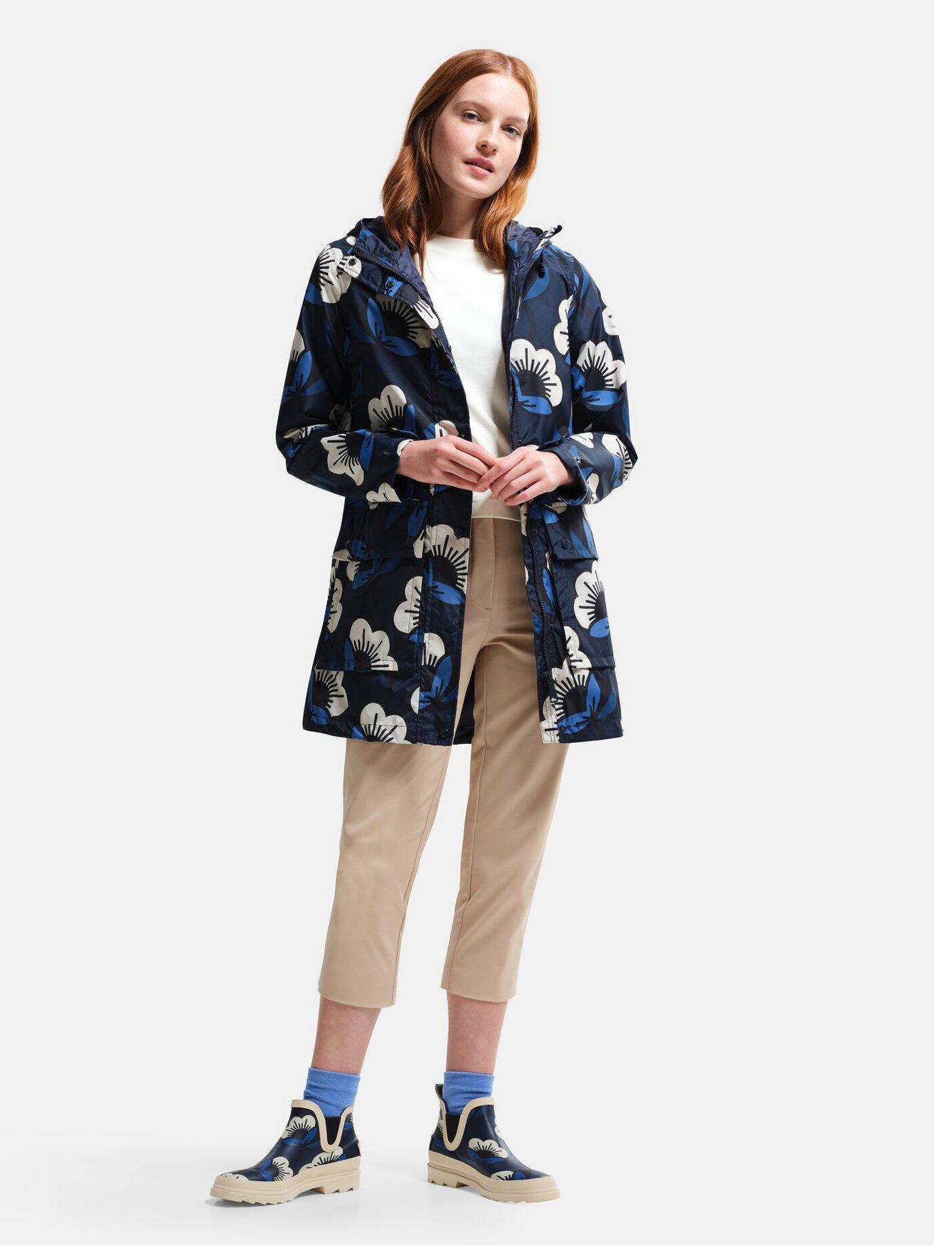 coast print waterproof jacket