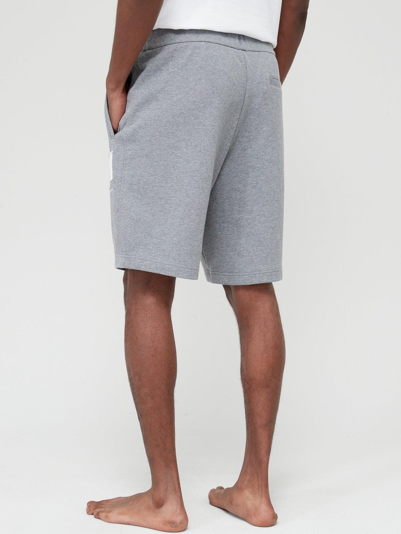 Image 2 of 4 of Armani Exchange AX Logo Jersey Shorts - Grey
